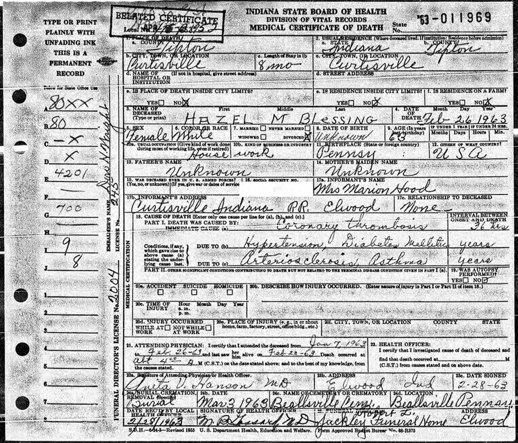 death cert
